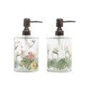Soap Dispenser DKD Home Decor Tropical Crystal Multicolour ABS (10 x 8 x 17 cm) (2 Units)