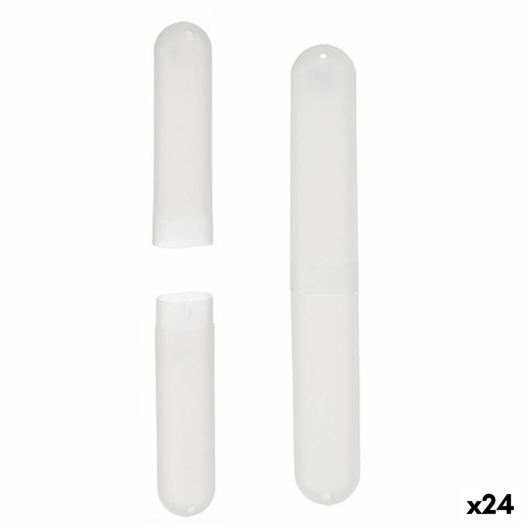 Portacepillos de Dientes Transparente Polipropileno 20 x 2 x 3 cm (24 Unidades)