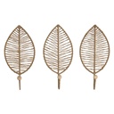 Perchero de Pared Home ESPRIT Natural Yute Metal 12 x 4 x 26 cm