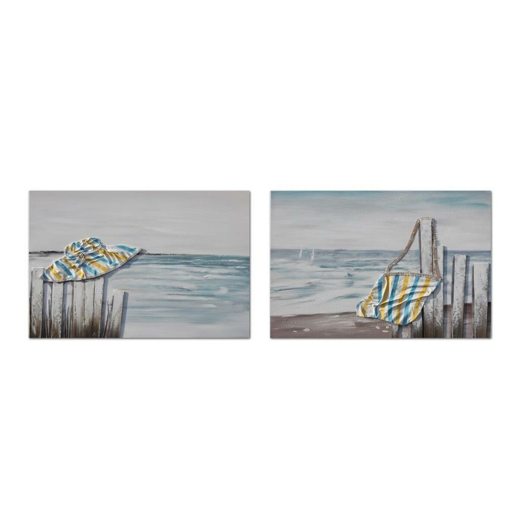 Lienzo DKD Home Decor Lienzo Madera MDF 90 x 2,5 x 60 cm