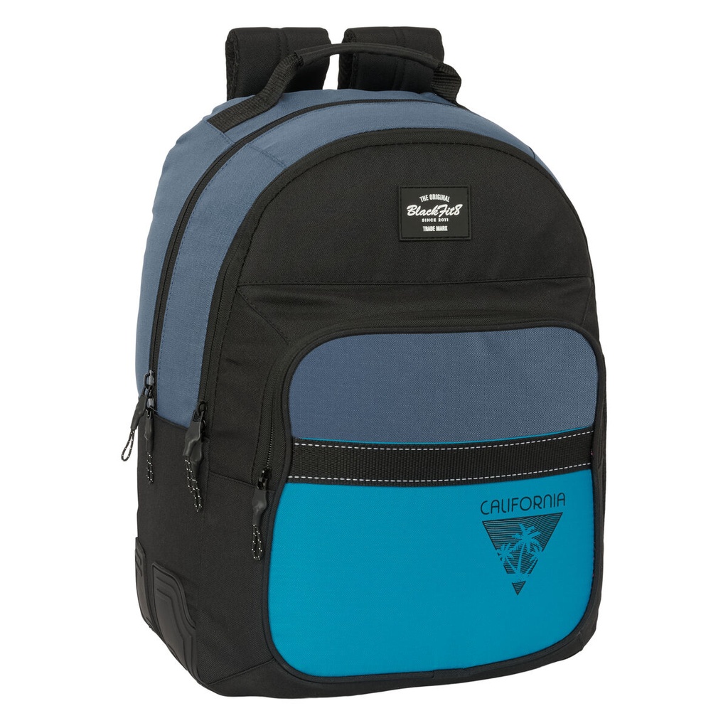 School Bag BlackFit8 California Blue Black 32 x 42 x 15 cm
