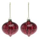 Christmas Baubles (2 pcs) 112490 Brown Red 8 cm (2 Units)