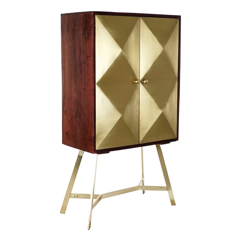 Aparador DKD Home Decor Dorado Marrón oscuro Acacia Madera de mango 84 x 43 x 156,5 cm