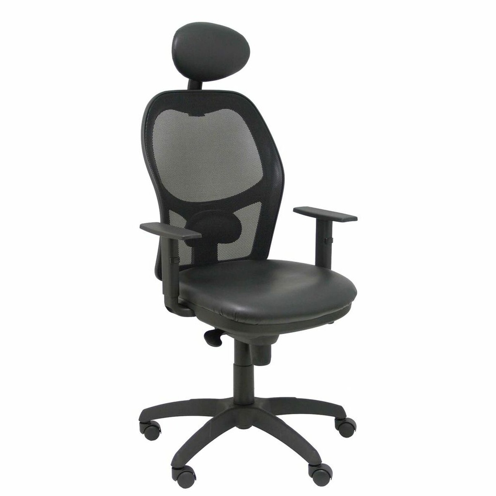 Office Chair with Headrest Jorquera similpiel Piqueras y Crespo SNSPNEC Black