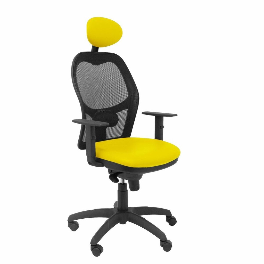 Office Chair with Headrest Jorquera malla Piqueras y Crespo SNSPAMC Yellow