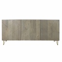 Sideboard DKD Home Decor   Grey Golden Metal Mango wood 160 x 45 x 75 cm