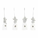 Christmas bauble DKD Home Decor Resin Crystal Angel (4 pcs) (5 x 5 x 10.5 cm)