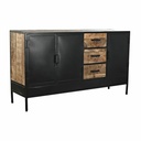 Sideboard DKD Home Decor Brown Black Metal Mango wood 160 x 40 x 90 cm