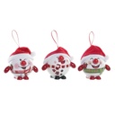 Christmas Bauble DKD Home Decor Red White PVC Snow Doll (3 Units)