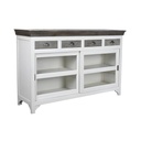 Sideboard DKD Home Decor White Grey Dark brown Crystal Mango wood 165 x 45,7 x 105,4 cm
