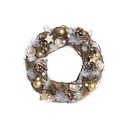 Advent wreathe DKD Home Decor Natural Golden Brown Pineapples (34 x 34 x 8 cm)