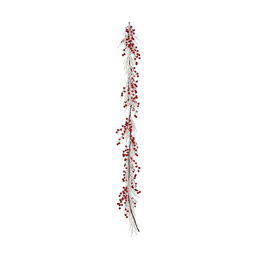 Christmas garland Krist+ K1912687 White Red Plastic Snowfall 40 x 9 x 40 cm