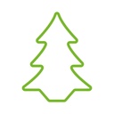 Decorative Figure EDM 72128 Flexiled Green Fir 45 x 3 x 62 cm