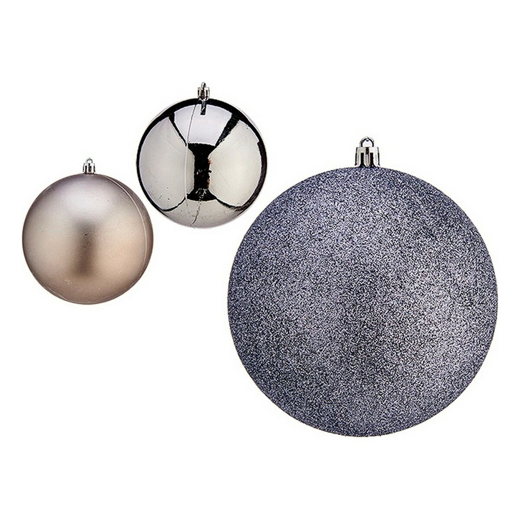 Bolas de Navidad Krist+ 00762 Plateado Plástico Ø 12 cm 6 Unidades