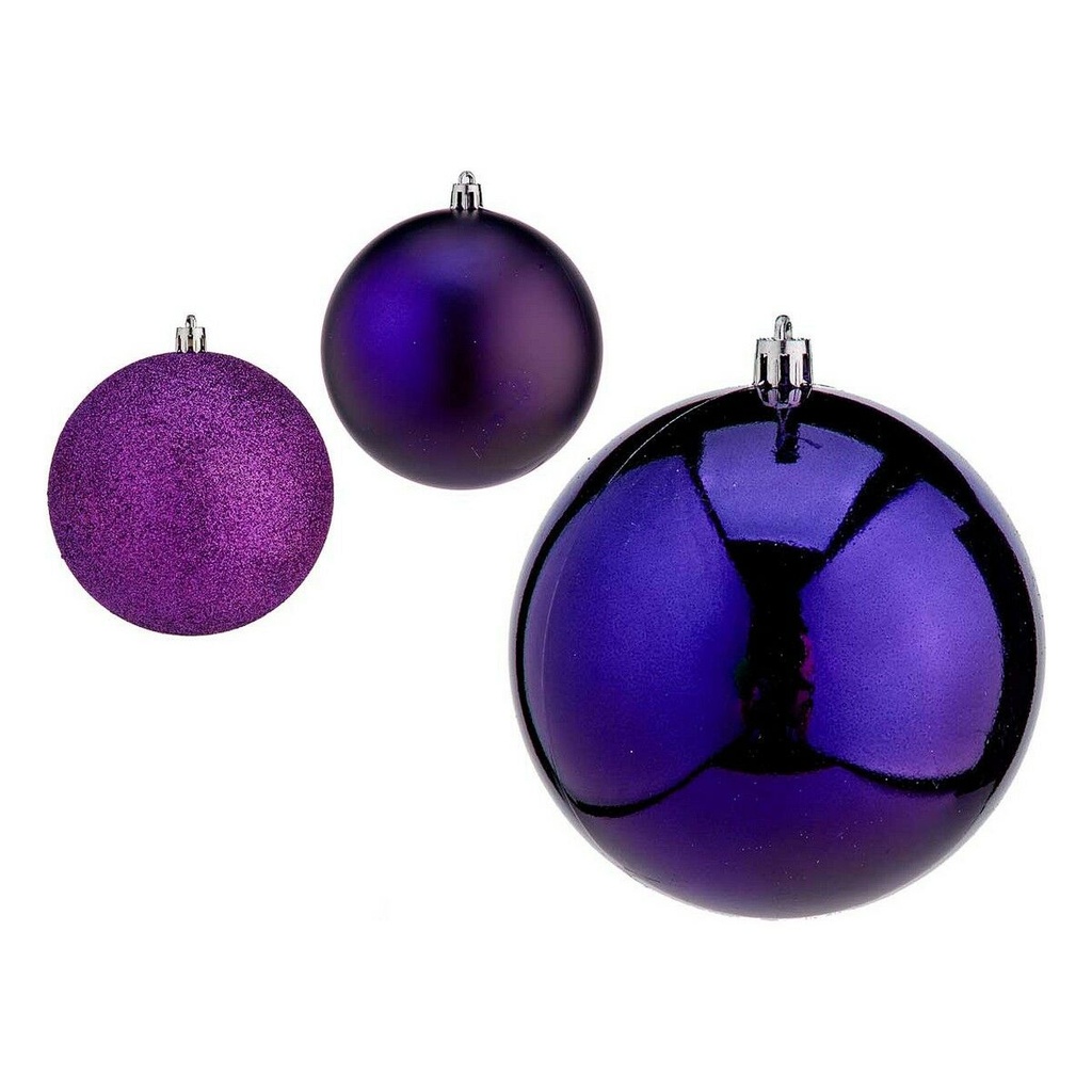Christmas Baubles Krist+ 00775 Purple Plastic Ø 10 cm 6 Units