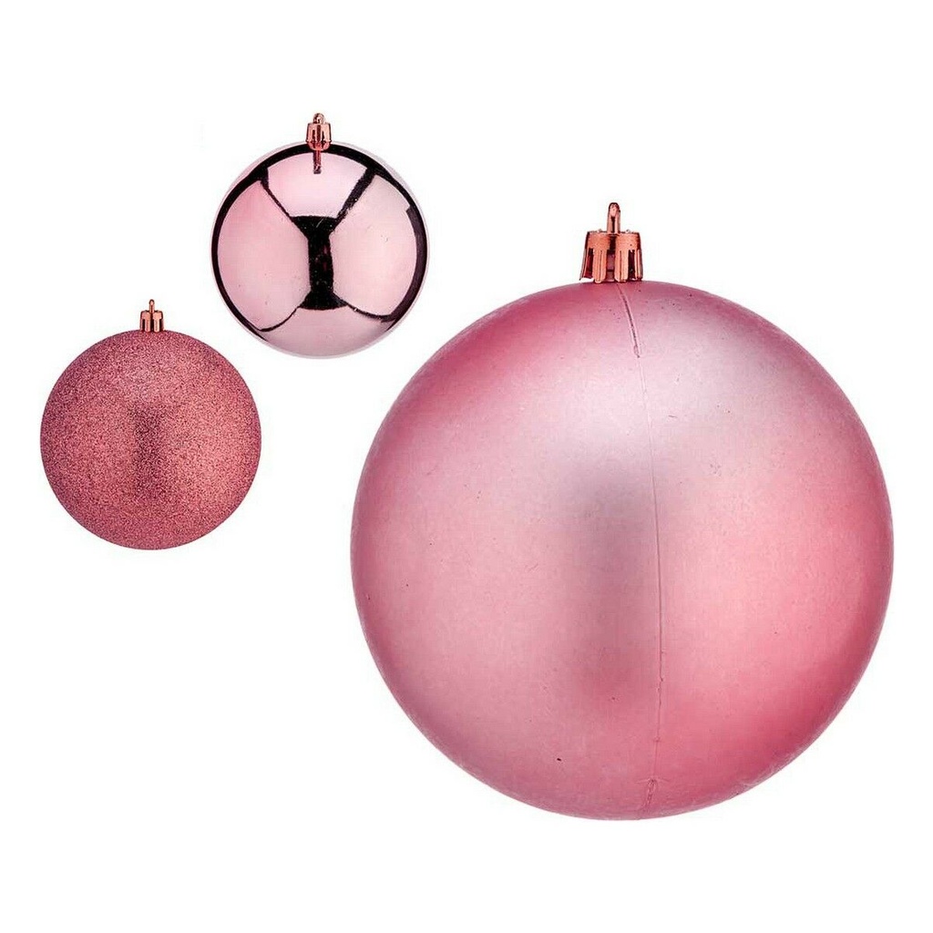 Christmas Baubles Krist+ 00810 Pink Plastic Ø 12 cm 6 Units