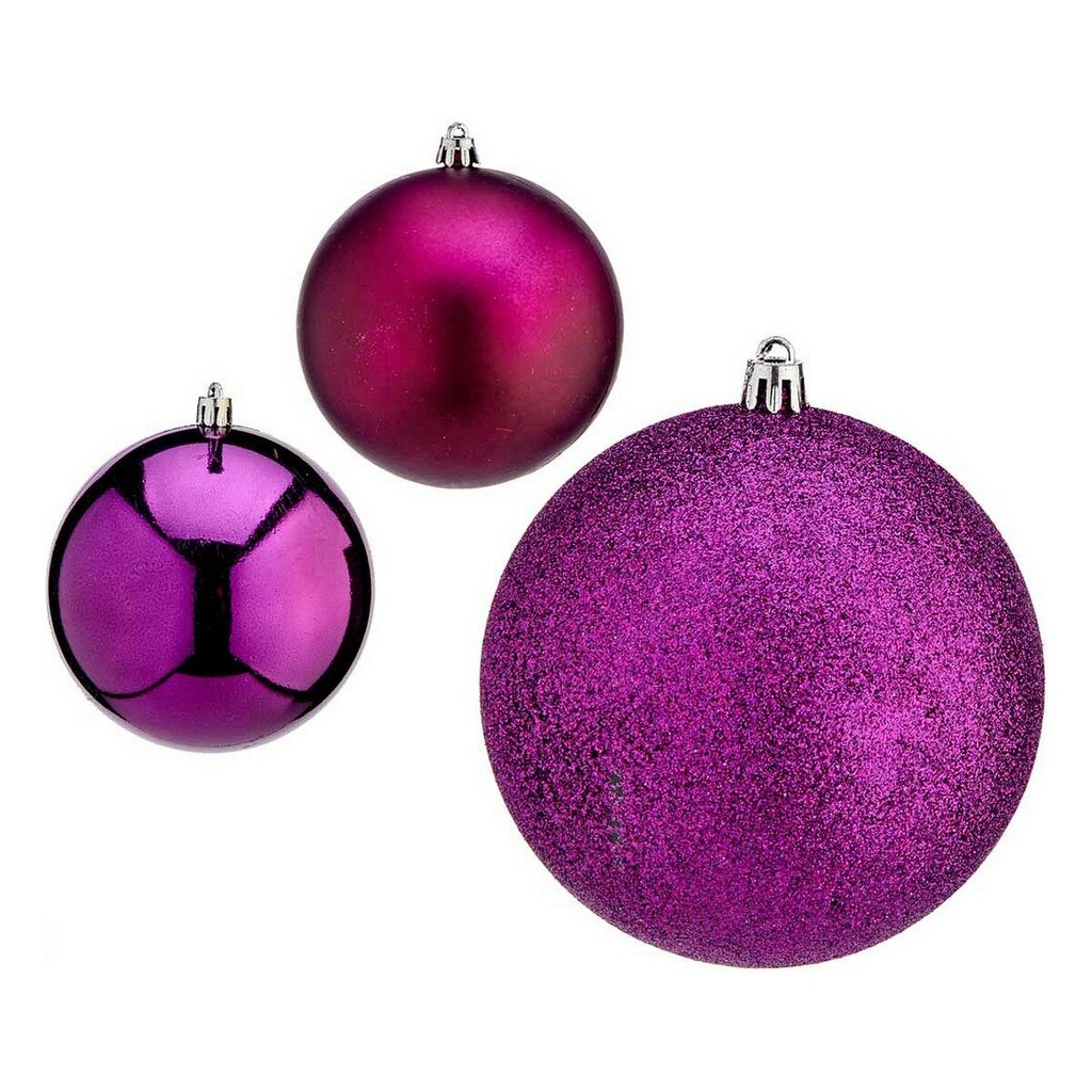 Christmas Baubles Krist+ 00835 Purple Plastic Ø 10 cm 6 Units