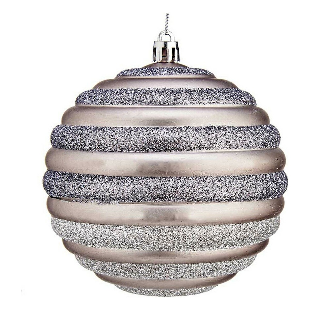 Bola de Navidad Krist+ 00876 Plateado Plástico Ø 10 cm 6 Unidades