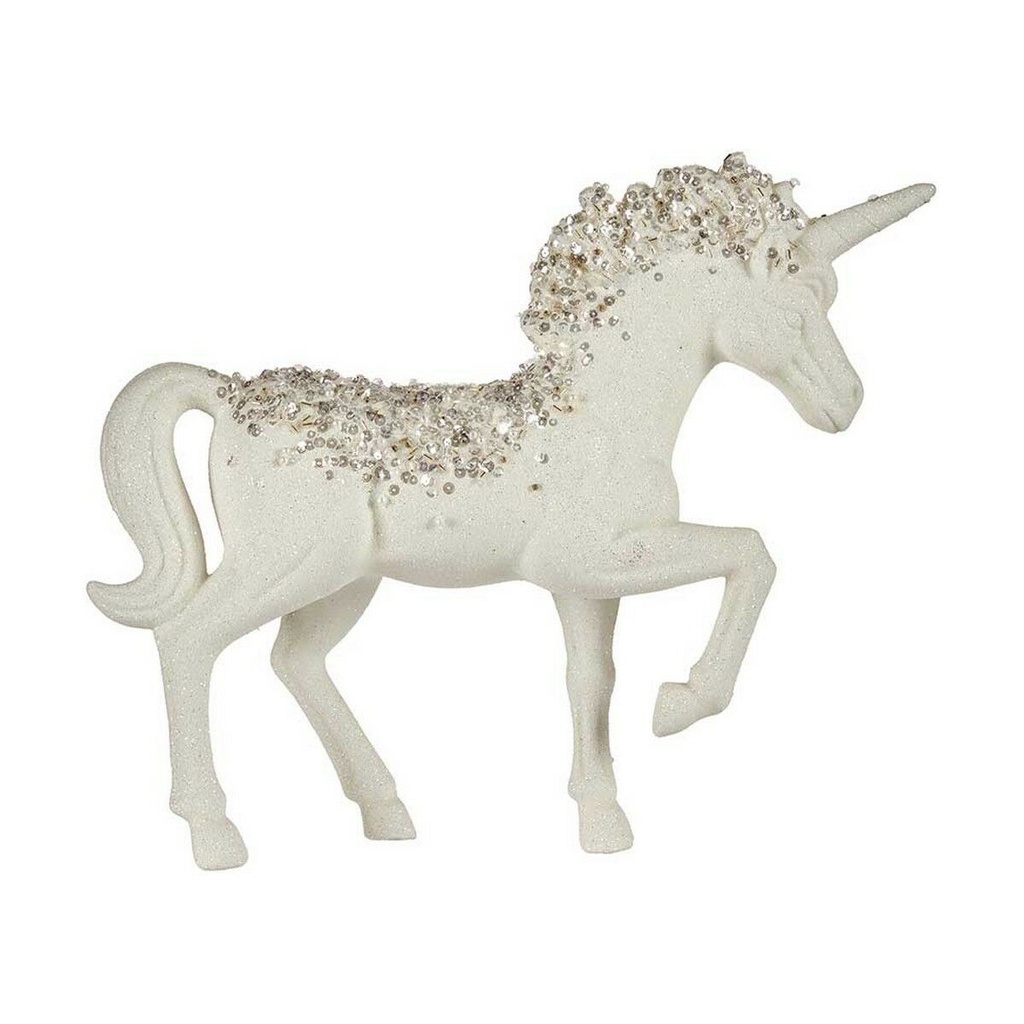 Figura Decorativa Krist+ Blanco Unicornio 9,5 x 31 x 40 cm