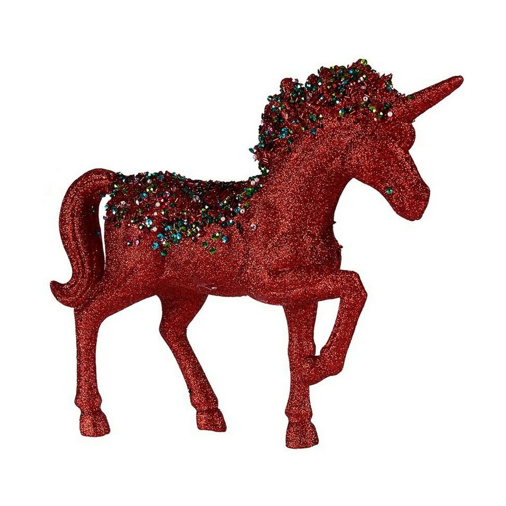 Decorative Figure Krist+ 7239/16-12.5-WPN3-7 Blue Red Unicorn 9,5 x 31 x 40 cm