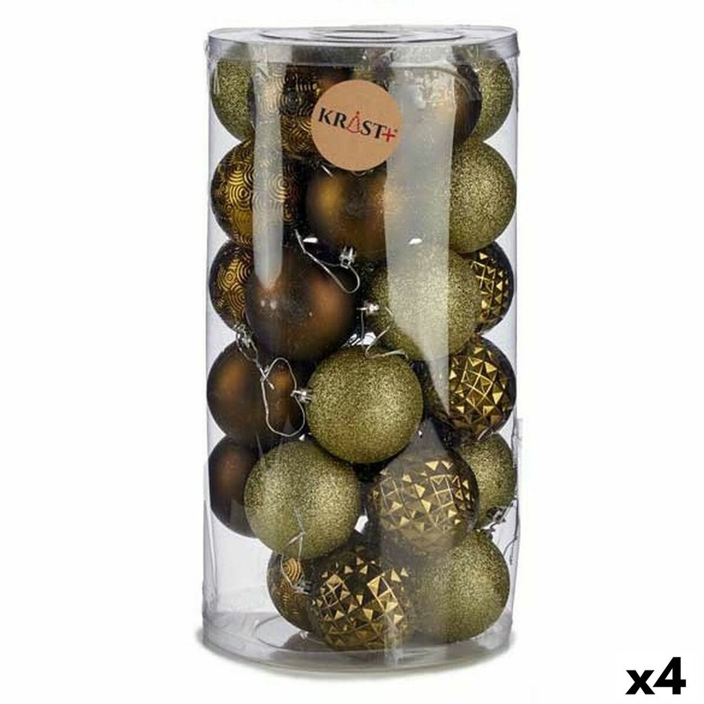 Set de Bolas de Navidad Verde PVC 8 x 8,5 x 8 cm (4 Unidades)