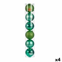 Set of Christmas balls Krist+ 00803 Green Plastic 6 Pieces (4 Units)