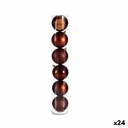 Set de Bolas de Navidad Krist+ 00782 Marrón Plástico Ø 8 cm (24 Unidades)
