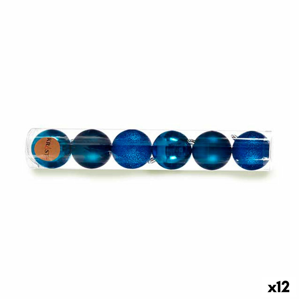 Set of Christmas balls Krist+ 00830 Blue Plastic (12 Units)