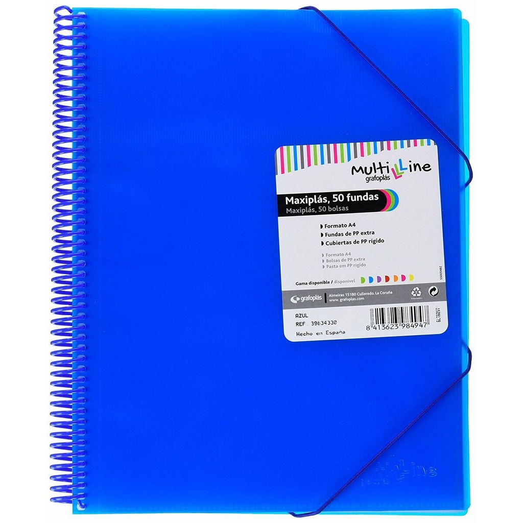 Carpeta Clasificadora Grafoplas Maxiplás Azul A4