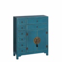 Sideboard ORIENTE Blue Golden Iron MDF Wood 73 x 26 x 90 cm