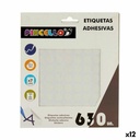 Etiquetas adhesivas Pincello 1711074 Blanco Ø 13 mm (12 Unidades)
