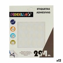 Adhesive labels Pincello 1711077 White 17 x 24 mm Oval (12 Units)