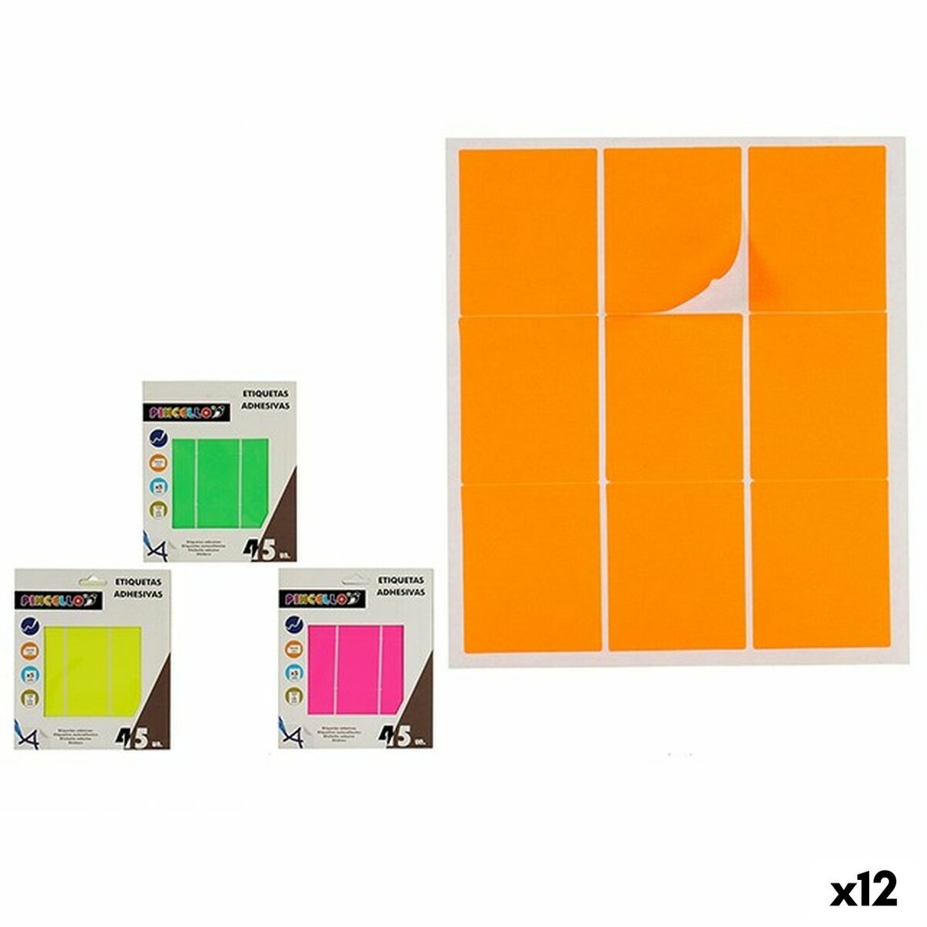 Etiquetas adhesivas Pincello 1711095 43 x 52 cm Rectangular (12 Unidades)