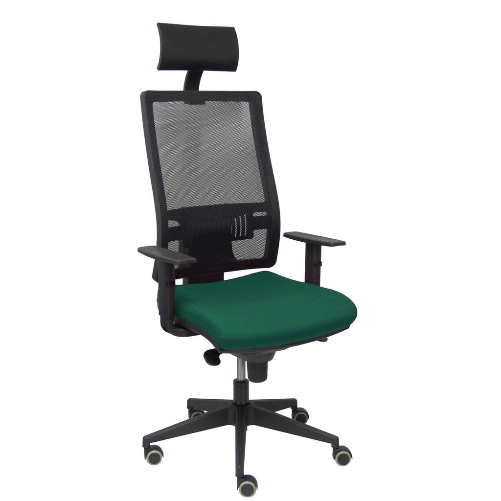 Office Chair with Headrest Horna Piqueras y Crespo BALI426 Dark green