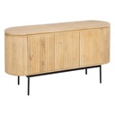 Sideboard MONTMARTRE Black Natural Iron Mango wood 140 x 40 x 75 cm