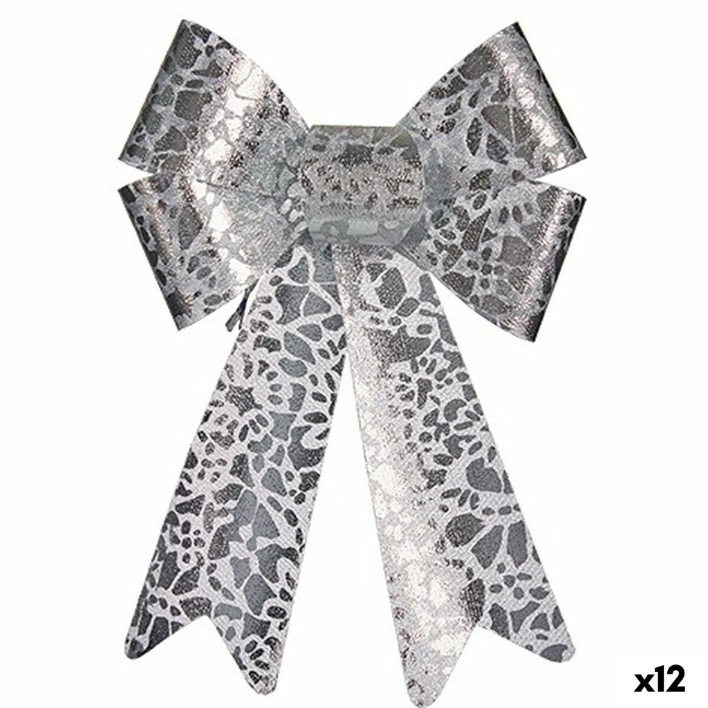 Lasso Krist+ HJ1-12011 Silver PVC Printed 16 x 24 x 4 cm Christmas bauble (12 Units)