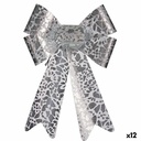 Lasso Krist+ HJ1-12011 Silver PVC Printed 16 x 24 x 4 cm Christmas bauble (12 Units)