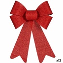 Lazo Krist+ HJ1-12015 Rojo PVC 16 x 24 x 4 cm Adorno Navideño (12 Unidades)