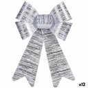 Lasso Krist+ HJ1-12006 Silver PVC 16 x 24 x 4 cm Christmas bauble (12 Units)