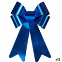 Lazo Krist+ HJ1-12061 Azul 24 x 36 x 5 cm Adorno Navideño (12 Unidades)