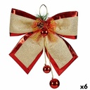 Lasso Christmas bauble Red Golden Plastic 33 x 9 x 33 cm (6 Units)