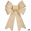 Lazo Krist+ HJ1-12042 Beige 16 x 24 x 4 cm Adorno Navideño (12 Unidades)