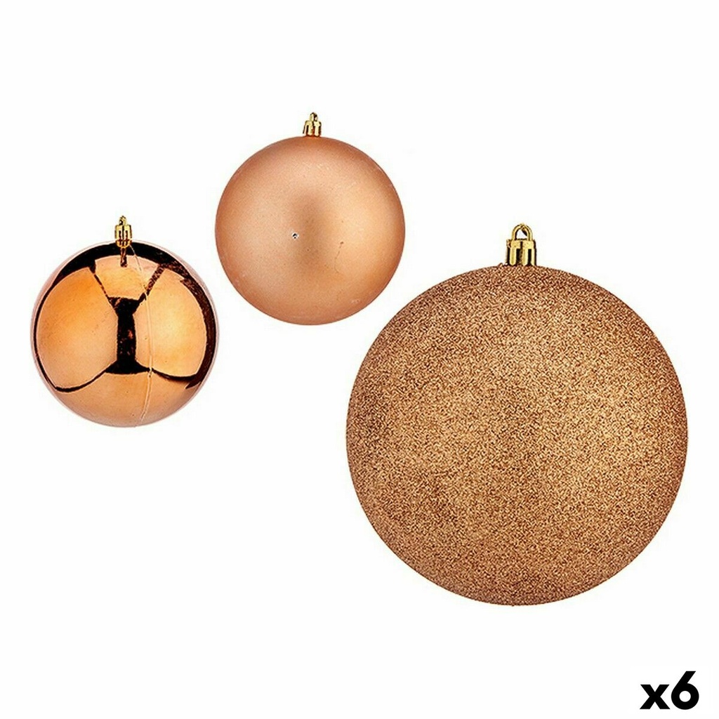 Set of Christmas balls Krist+ 00750 Copper Plastic (6 Units)
