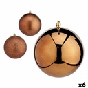 Set de Bolas de Navidad Krist+ 00780 Marrón Plástico (6 Unidades)