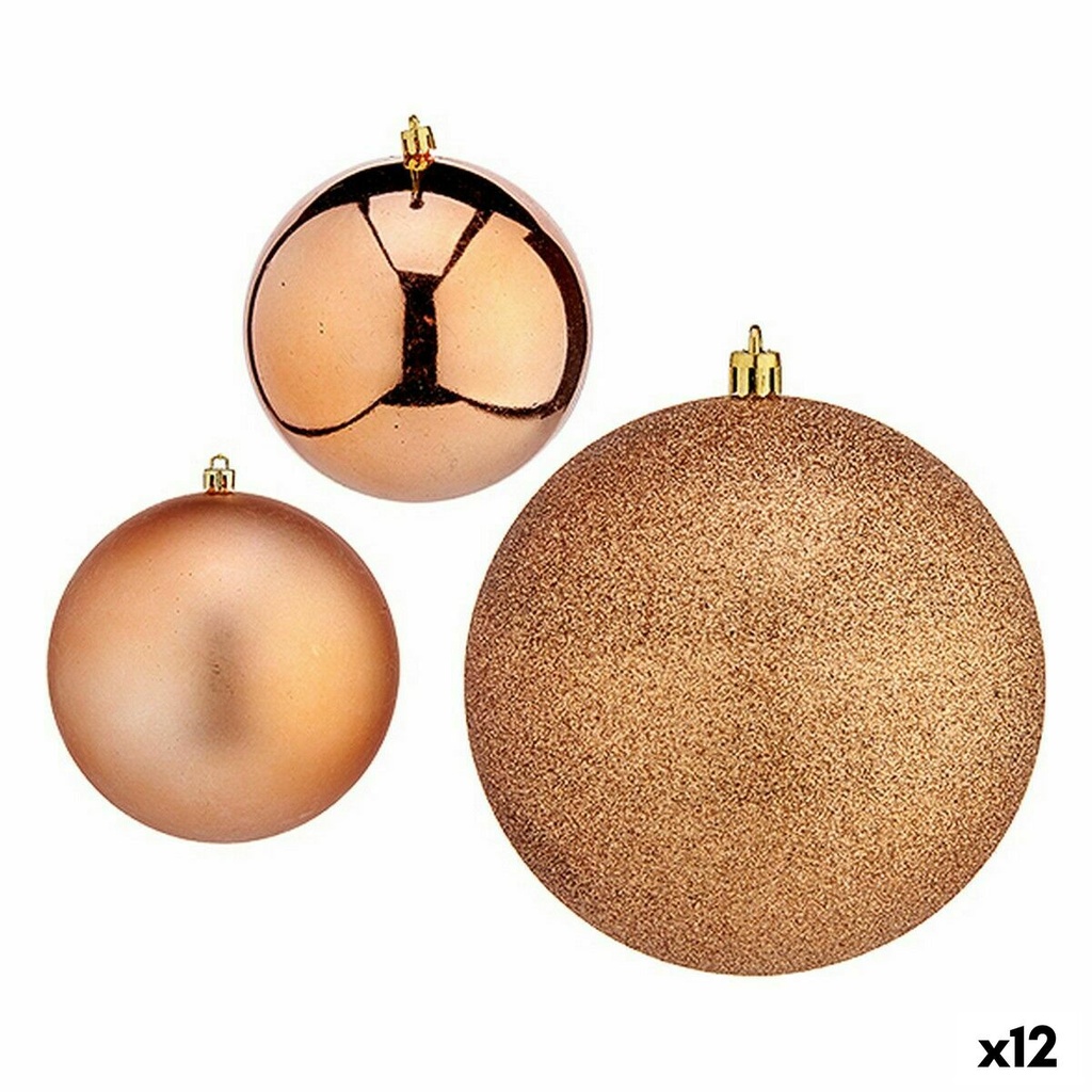Set of Christmas balls Krist+ 00811 Copper Plastic (12 Units)