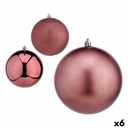 Set de Bolas de Navidad Krist+ 00798 Rosa Plástico Ø 12 cm (6 Unidades)