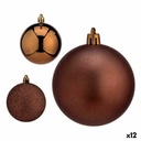 Set of Christmas balls Krist+ 00783 Brown Plastic (12 Units)