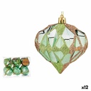 Set de Bolas de Navidad Krist+ 00893 Verde Plástico Diamante (12 Unidades)