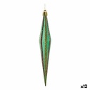 Set Adornos de Navidad Krist+ 00901 Verde Dorado Alargado 3 x 8,5 x 19 cm (12 Unidades)