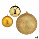 Set de Bolas de Navidad Krist+ 00792 Dorado Plástico (6 Unidades)